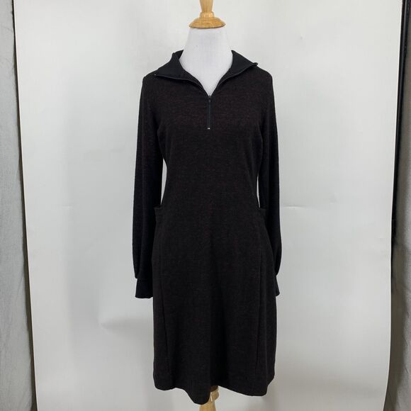 Cabi Dress Womens XXS 2XS Black Plum Cuddle Snap Pockets Long Sleeve Sweater - Picture 2 of 14